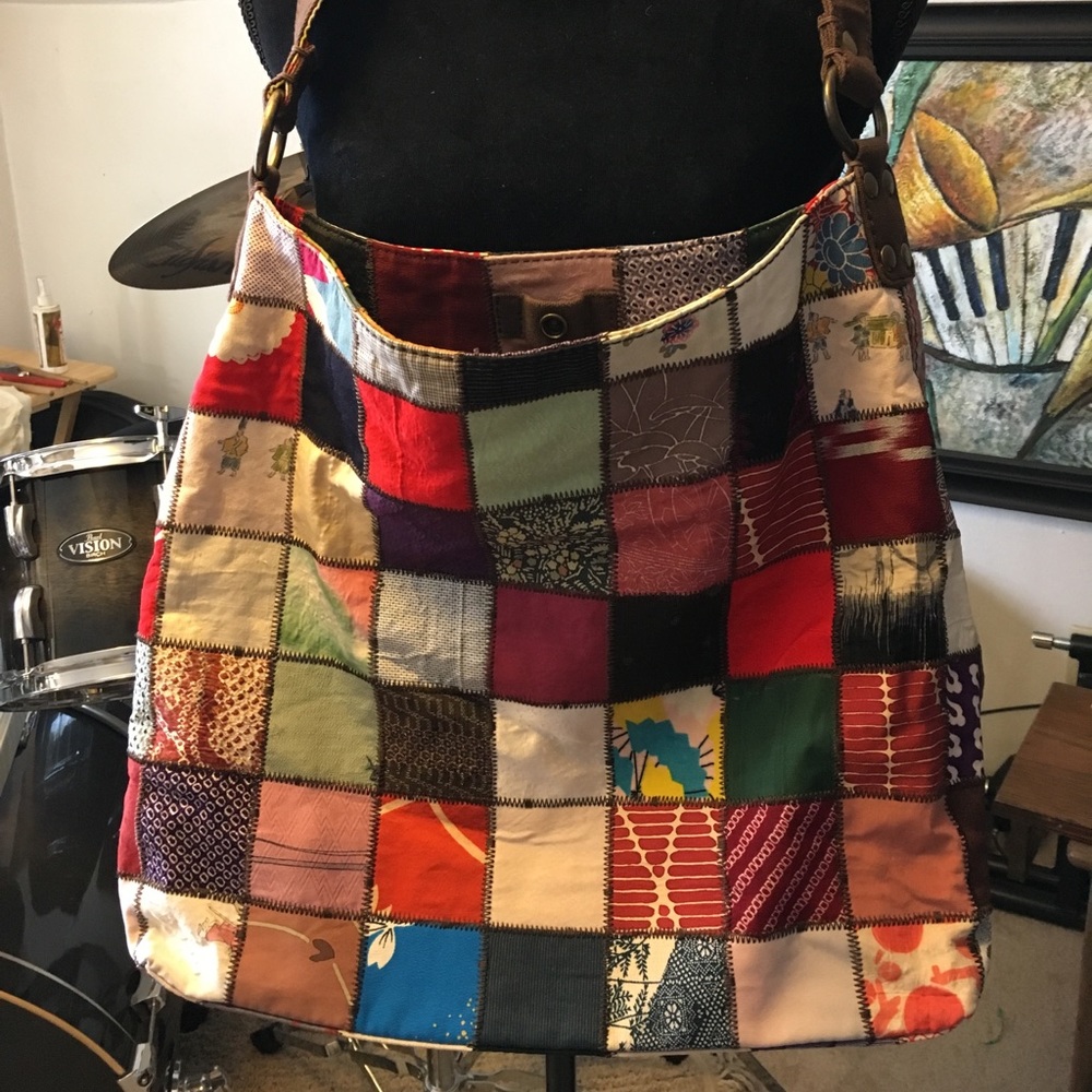Lucky Brand cloth patchwork hobo bag